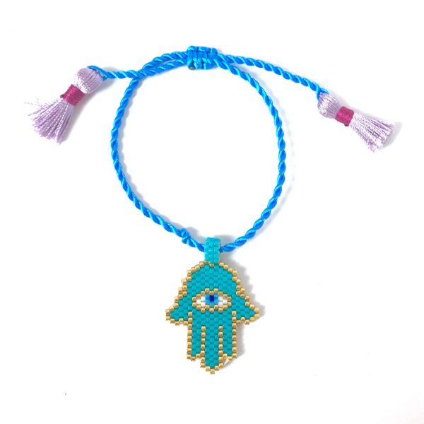 Hamsa Beaded Bracelet turquoise