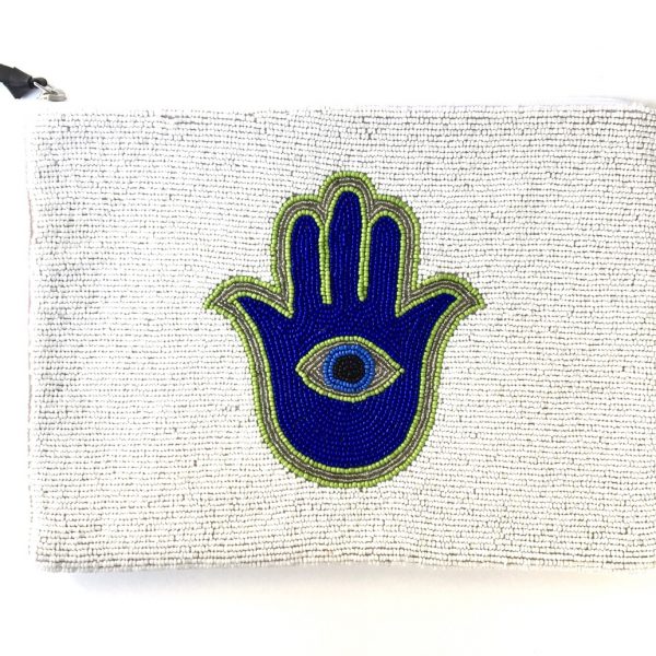 Hand of Hamsa Beaded Clutch